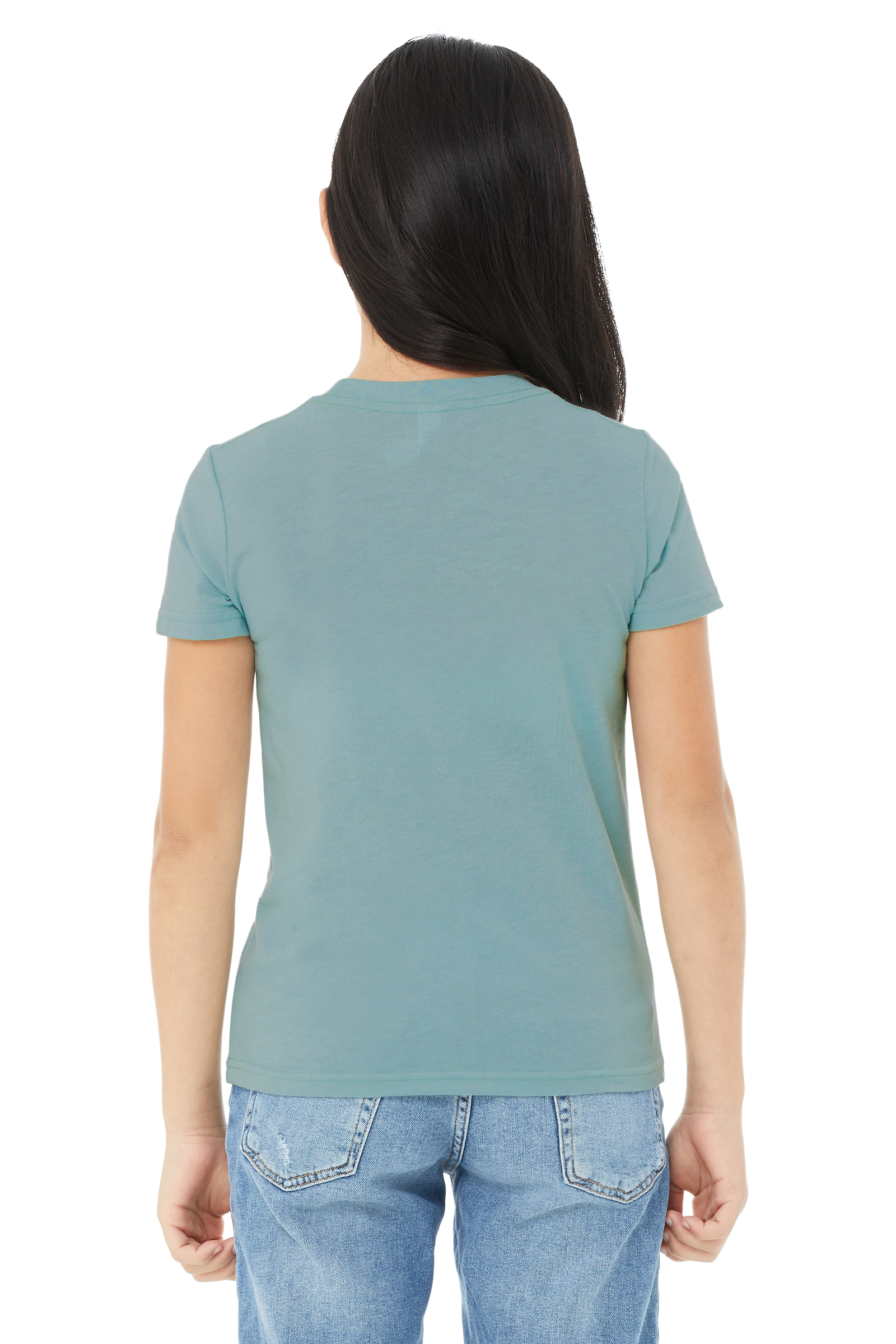 Bella + Canvas 3001YCVC Heather Blue Lagoon