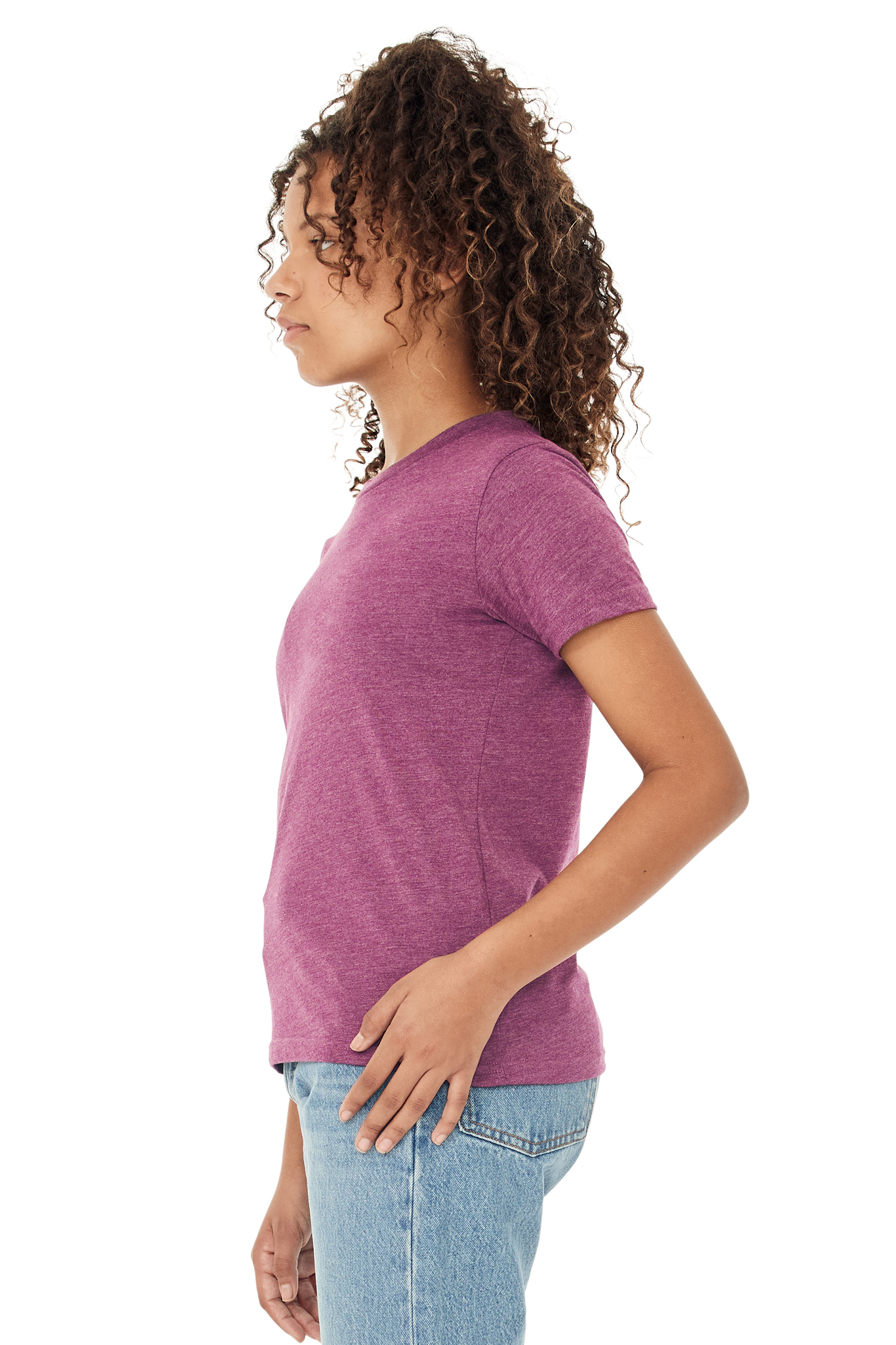 Bella + Canvas 3001YCVC Heather Magenta