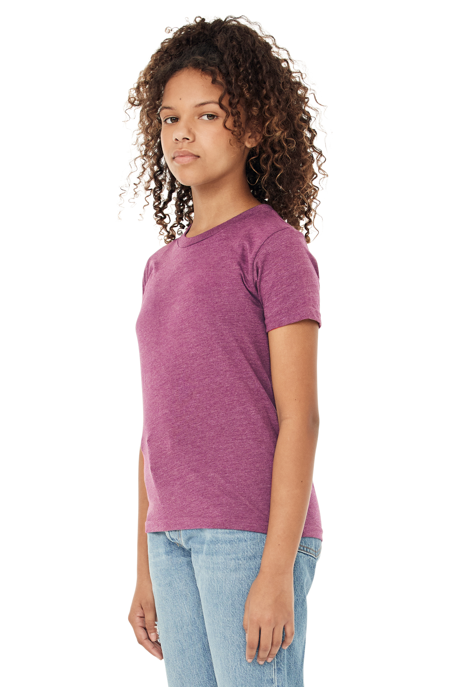 Bella + Canvas 3001YCVC Heather Magenta