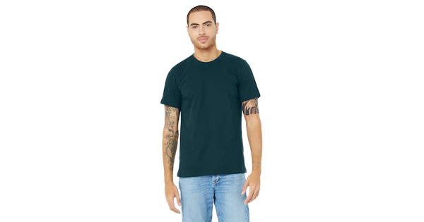 Bella Canvas Unisex Jersey T Shirt 3001 C Atlantic | Jiffy
