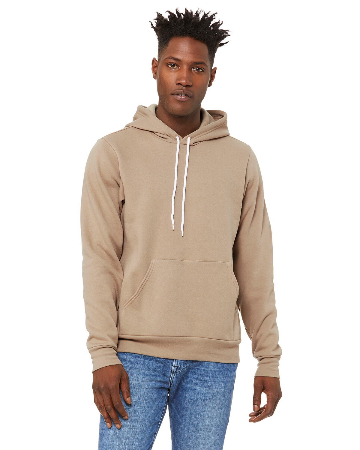 Bella Canvas Unisex Sponge Fleece Pullover Hoodie 3719 Tan Jiffy