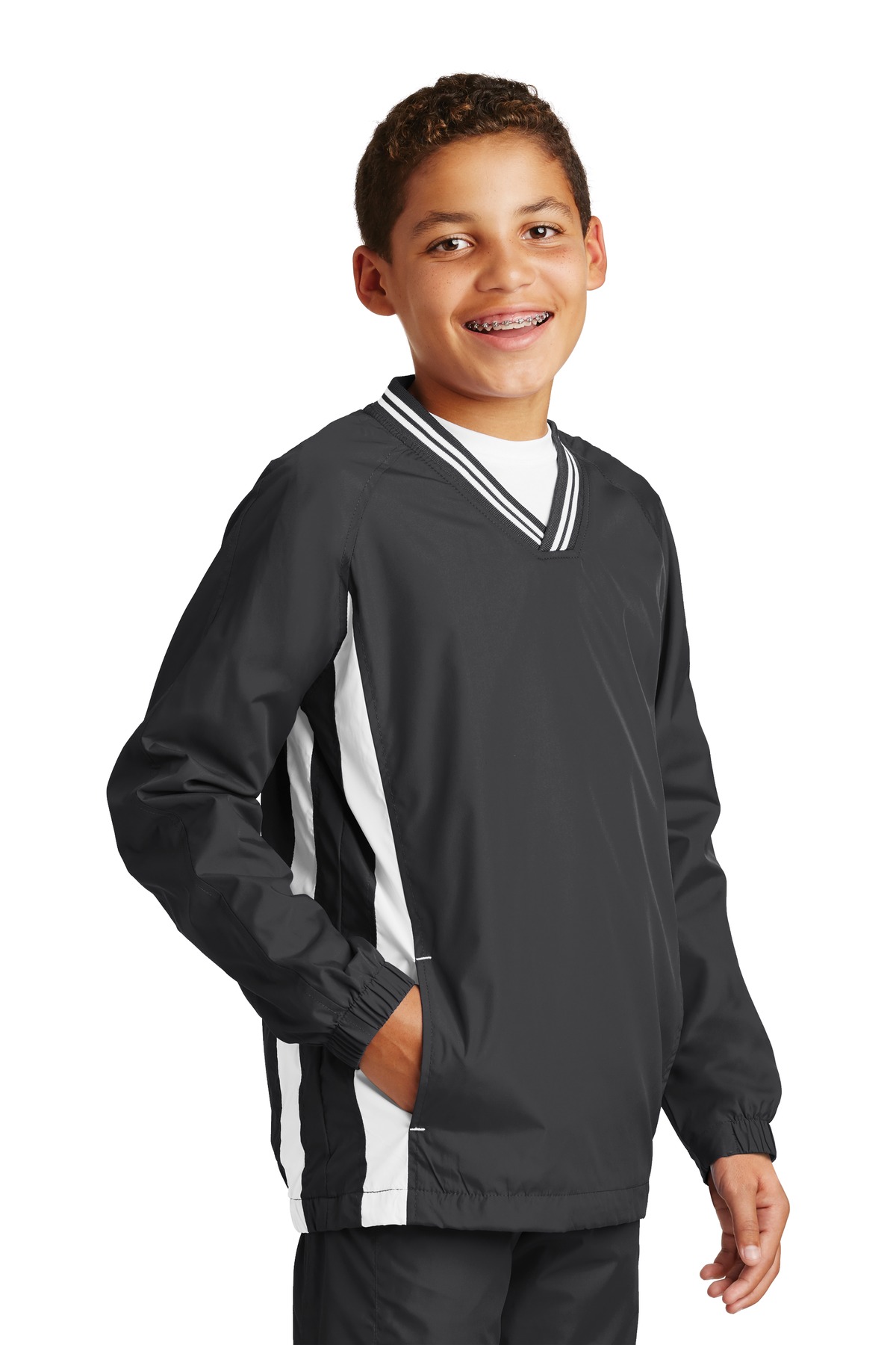 Sport-Tek YST62 Graphite Gray / White