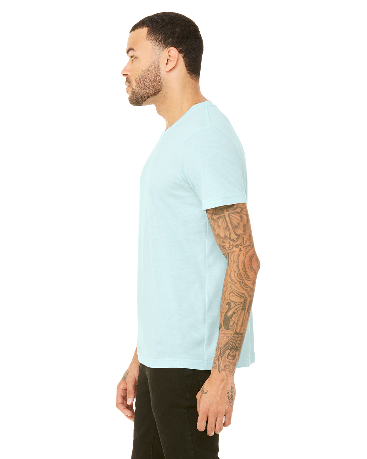 Bella + Canvas 3001CVC Heather Ice Blue