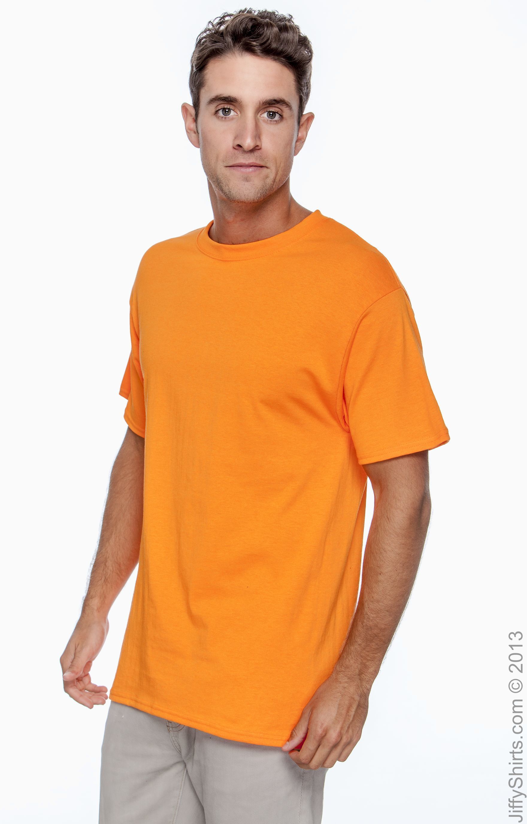 Hanes 5250T High Viz Safety Orange