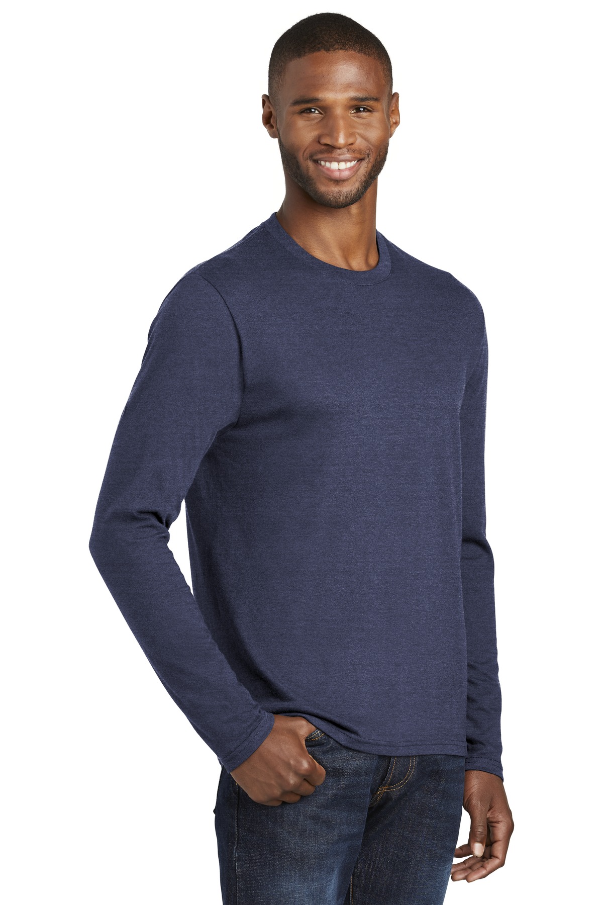 Port & Company PC455LS Team Navy Heather