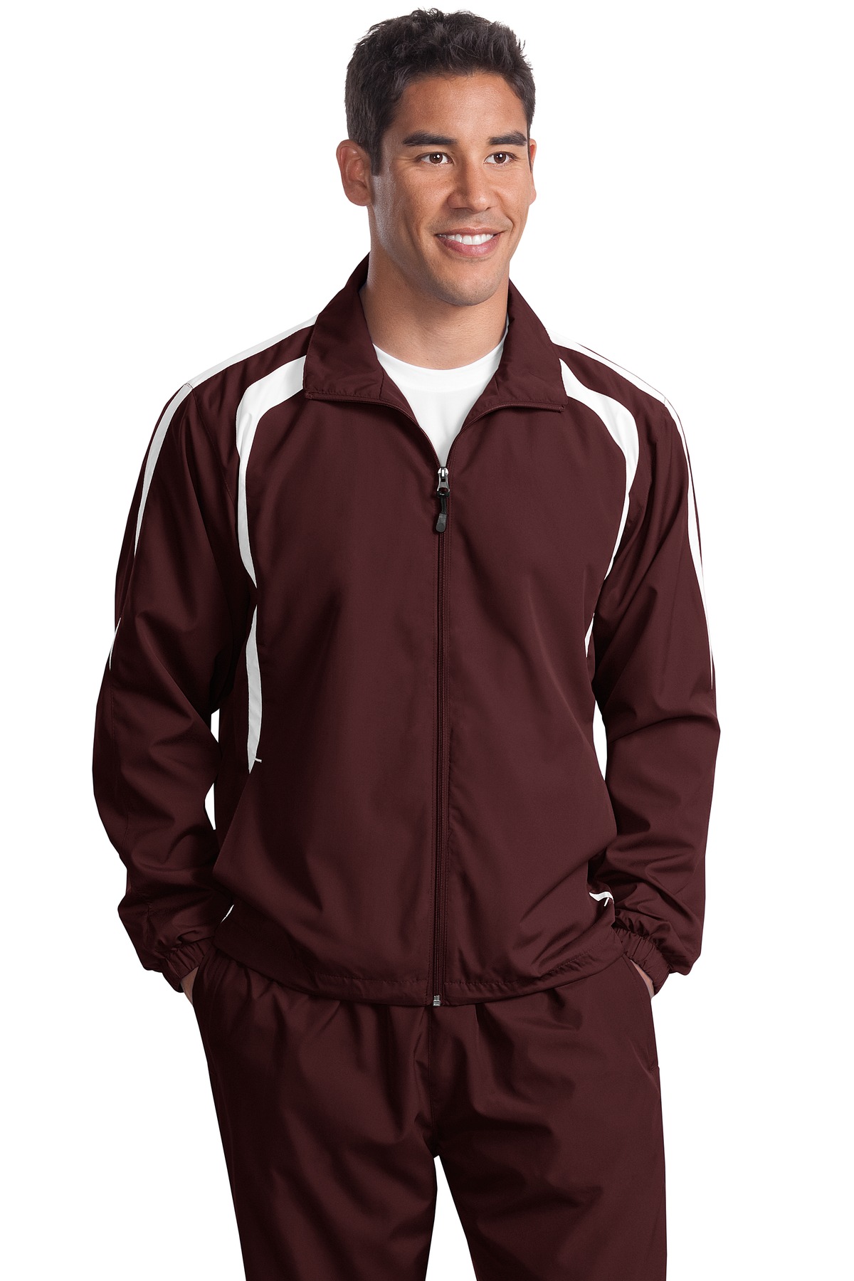 Sport-Tek TJST60 Maroon / White