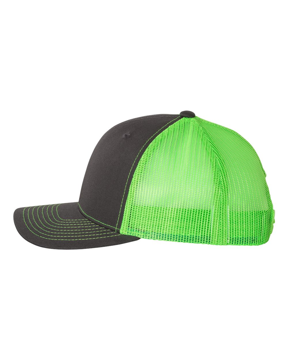 Richardson 112 Charcoal / Neon Green