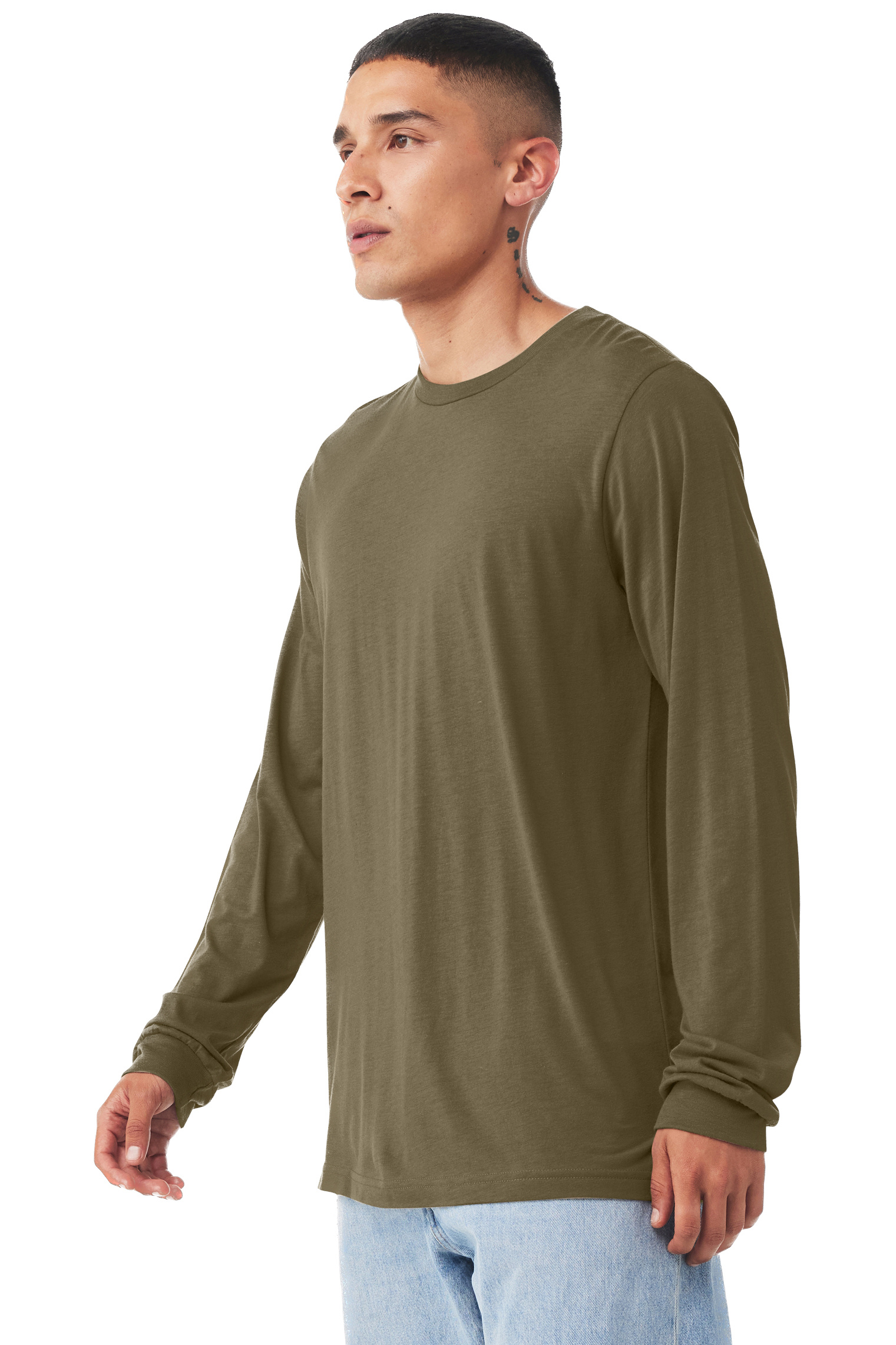 Bella + Canvas 3501CVC Heather Olive