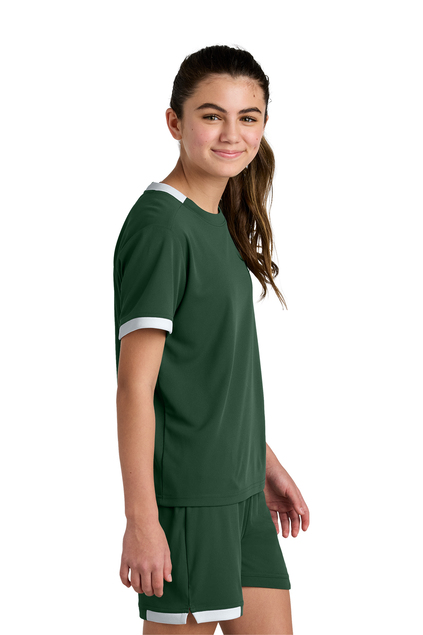 Sport-Tek YST440 Forest Green/ White