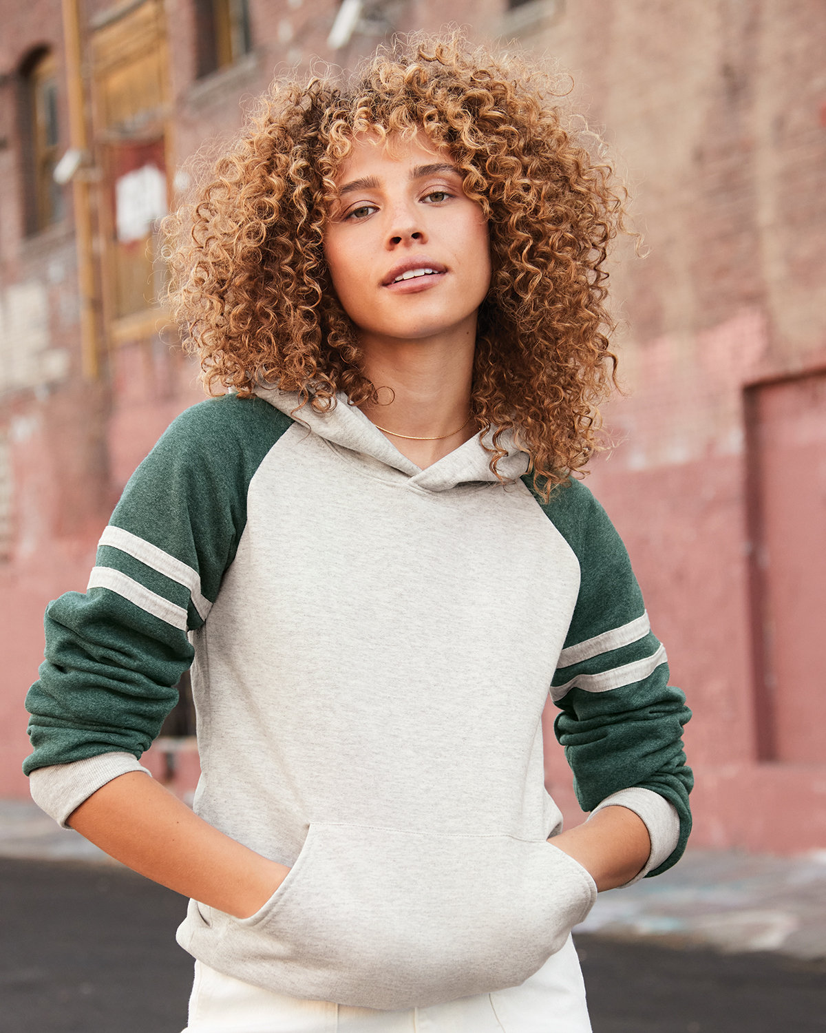 Jerzees Unisex Nublend® Varsity Colorblocked Raglan Hoodie