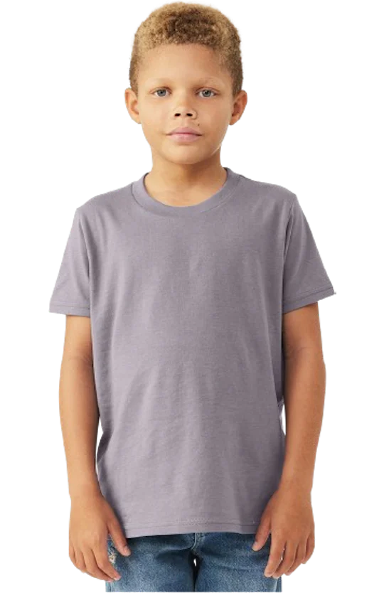 Bella + Canvas Storm T-Shirt - 100% Combed Ringspun Cotton Tee, Retail Fit, Ribbed Cuffs