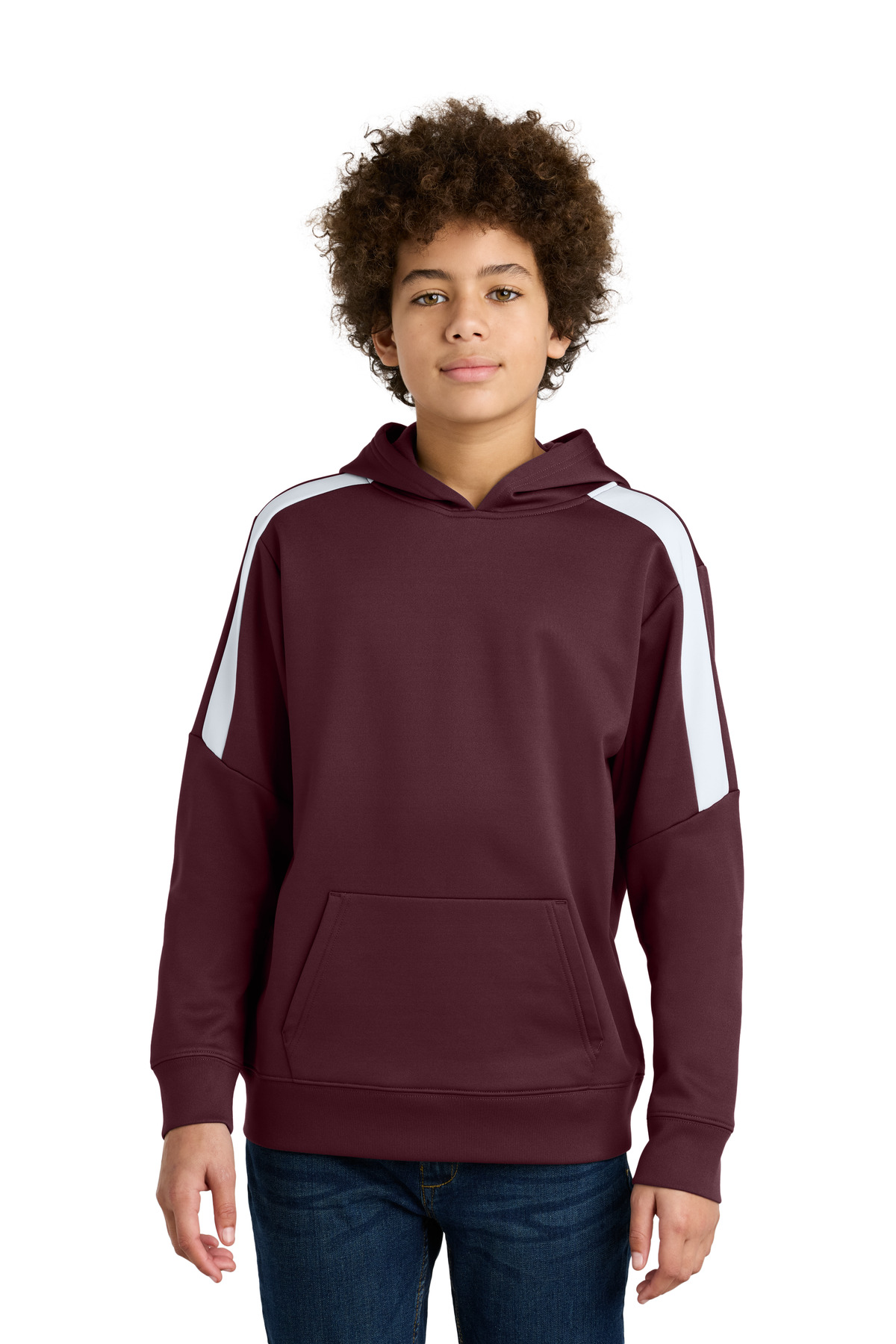 Sport-Tek YST255 Maroon / White
