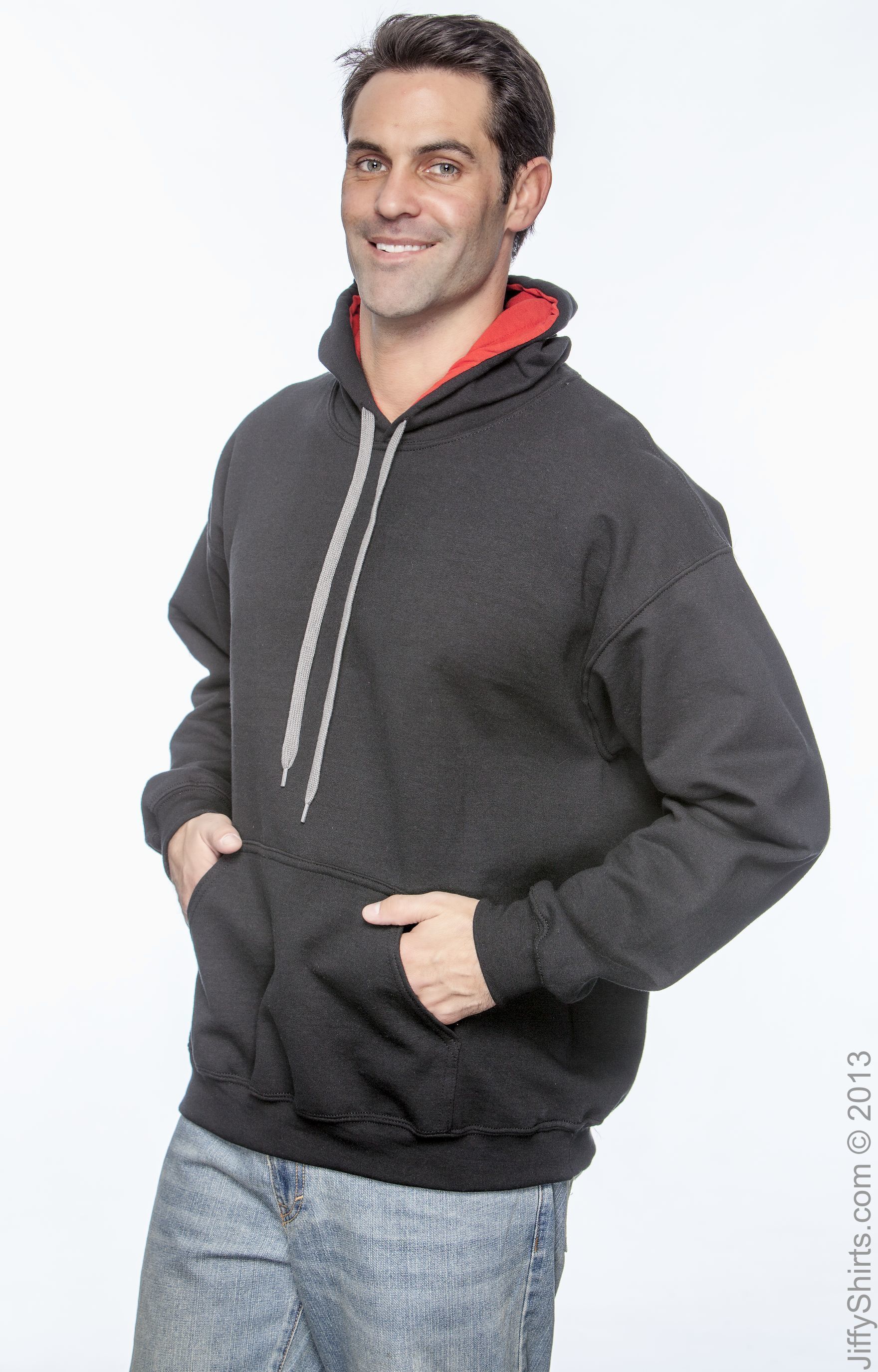 Gildan G185C Black / Red