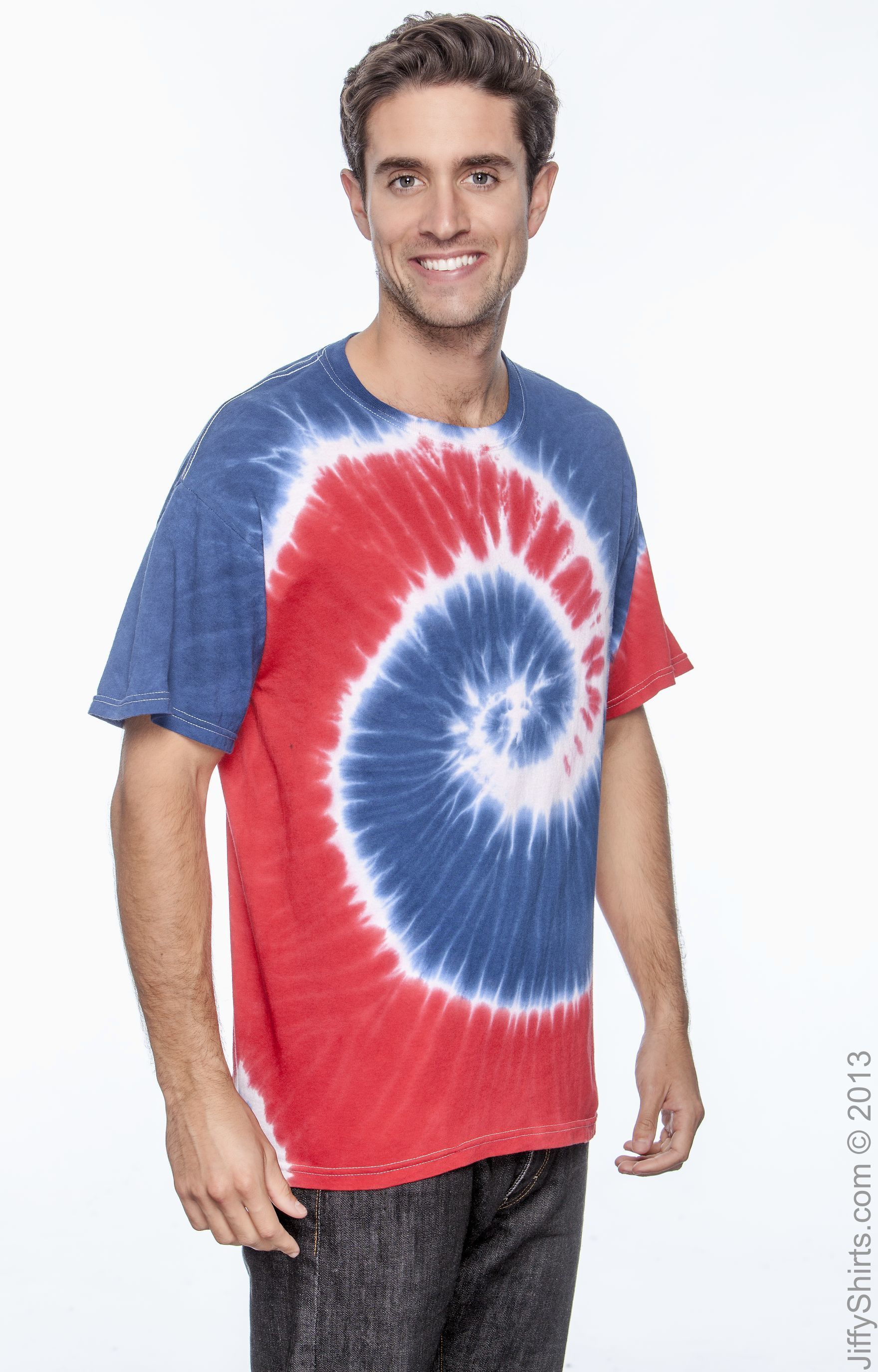 Tie-Dye CD100 Spiral Royal & Red