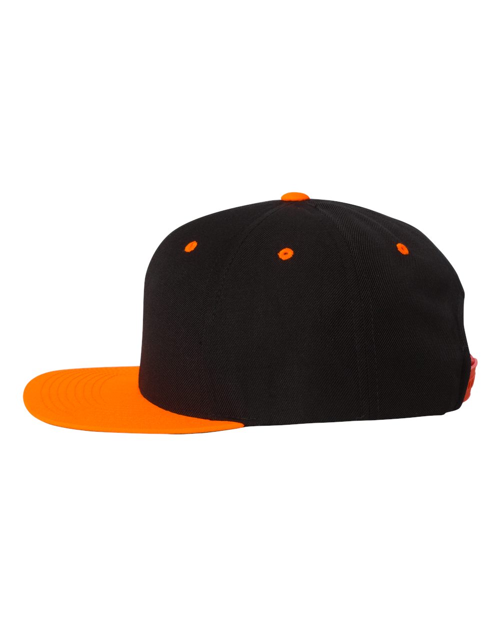 Yupoong 6089 Black / Neon Orange