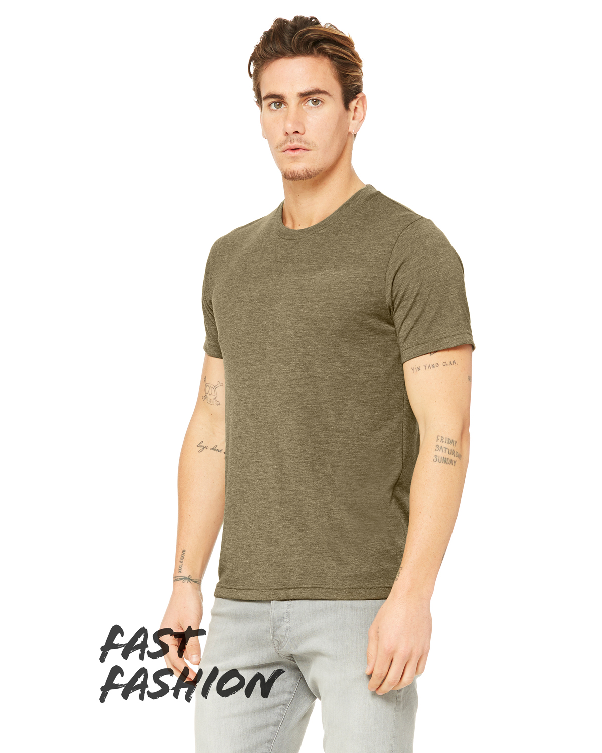 Bella + Canvas 3880 Heather Olive