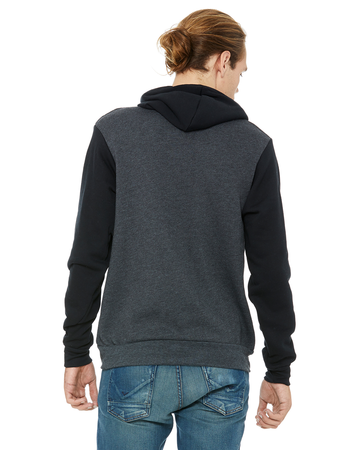 Bella + Canvas 3719 Heather Dark Gray / Black