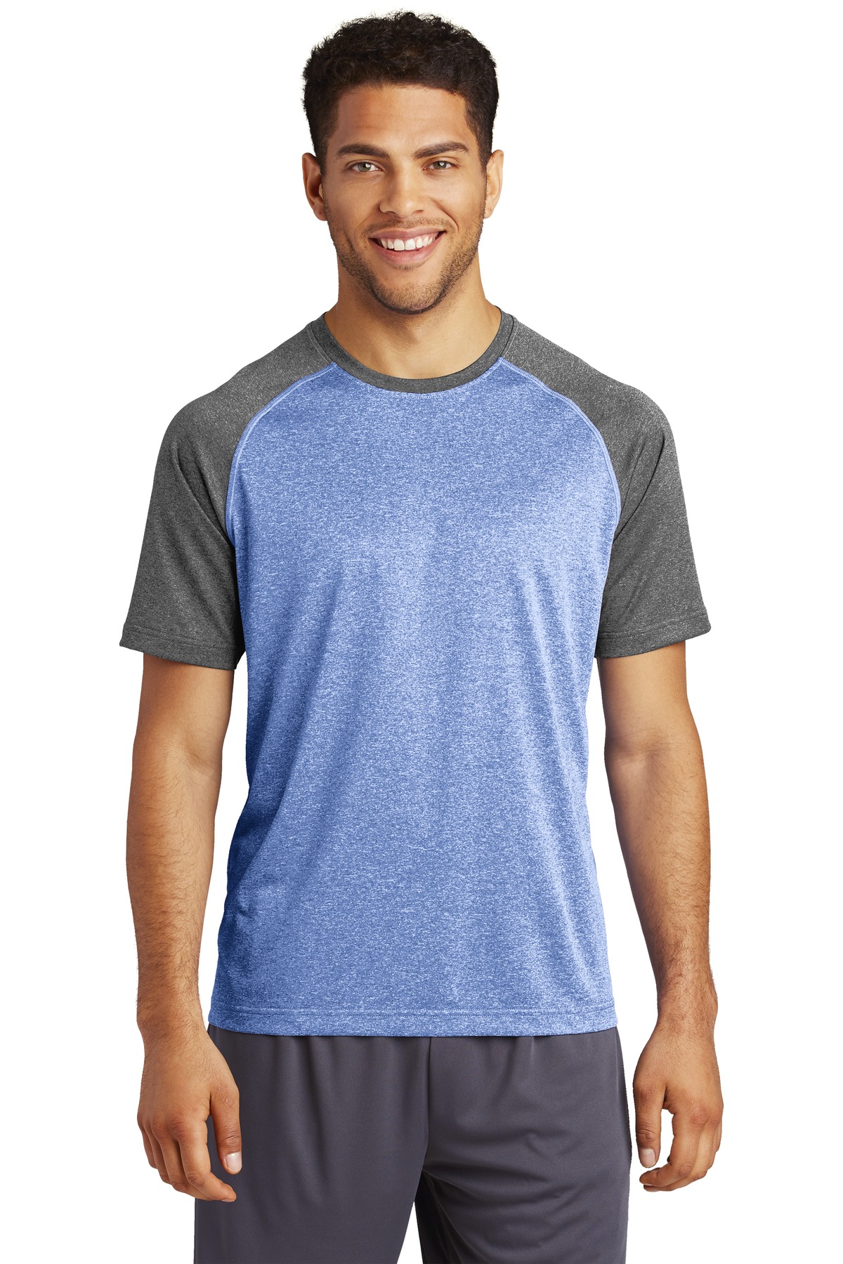 Sport-Tek ST362 True Royal Heather / Graphite Heather