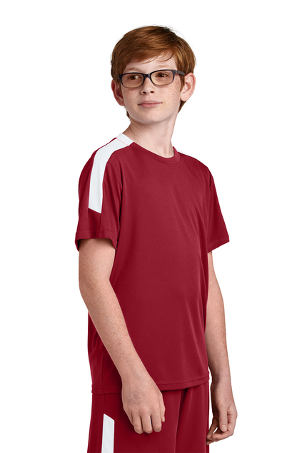 Sport-Tek YST100 Deept Red/White