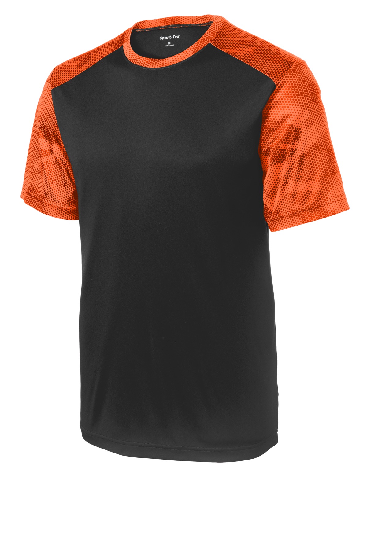 Sport-Tek YST371 Black / Neon Orange
