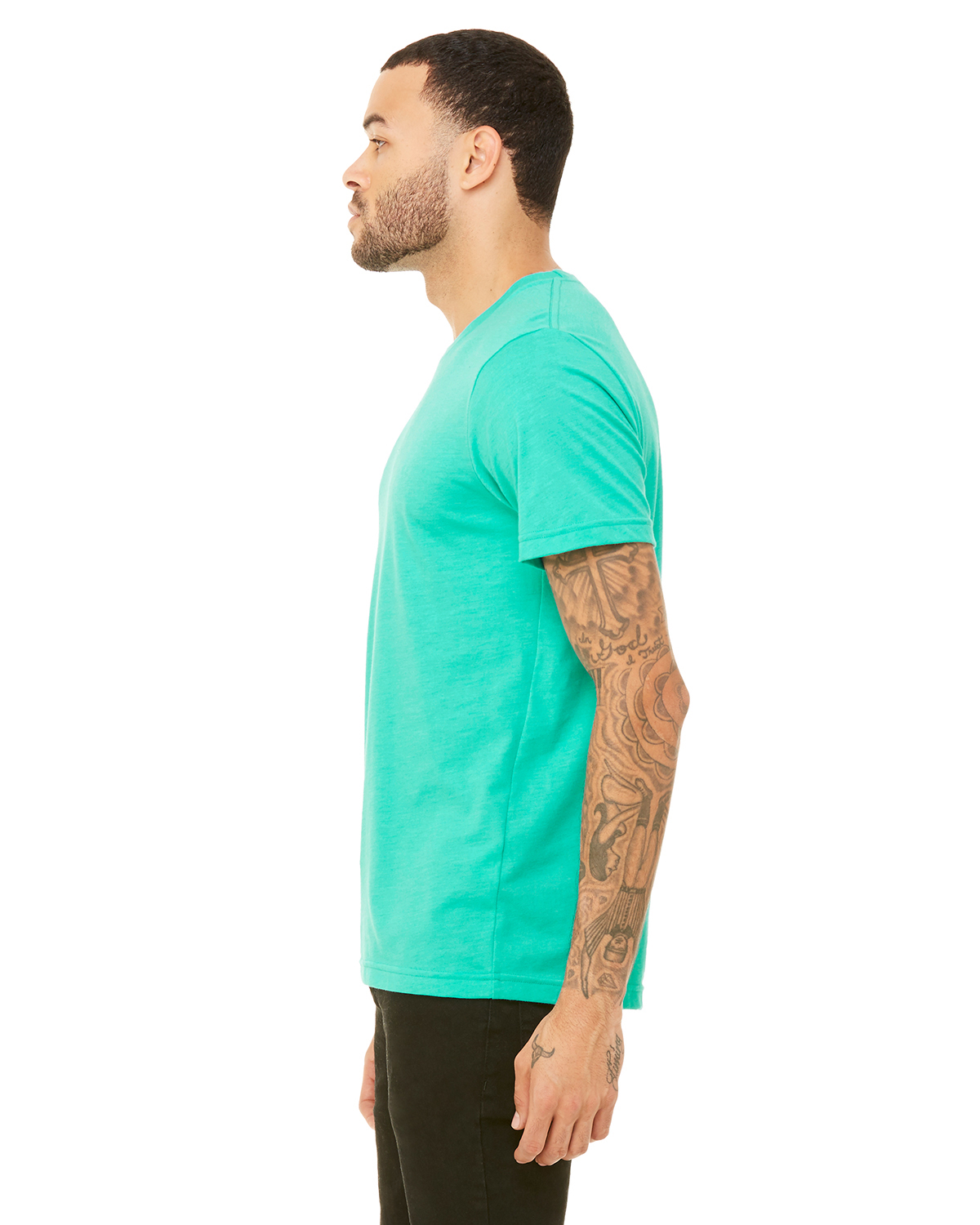 Bella + Canvas 3001CVC Heather Sea Green