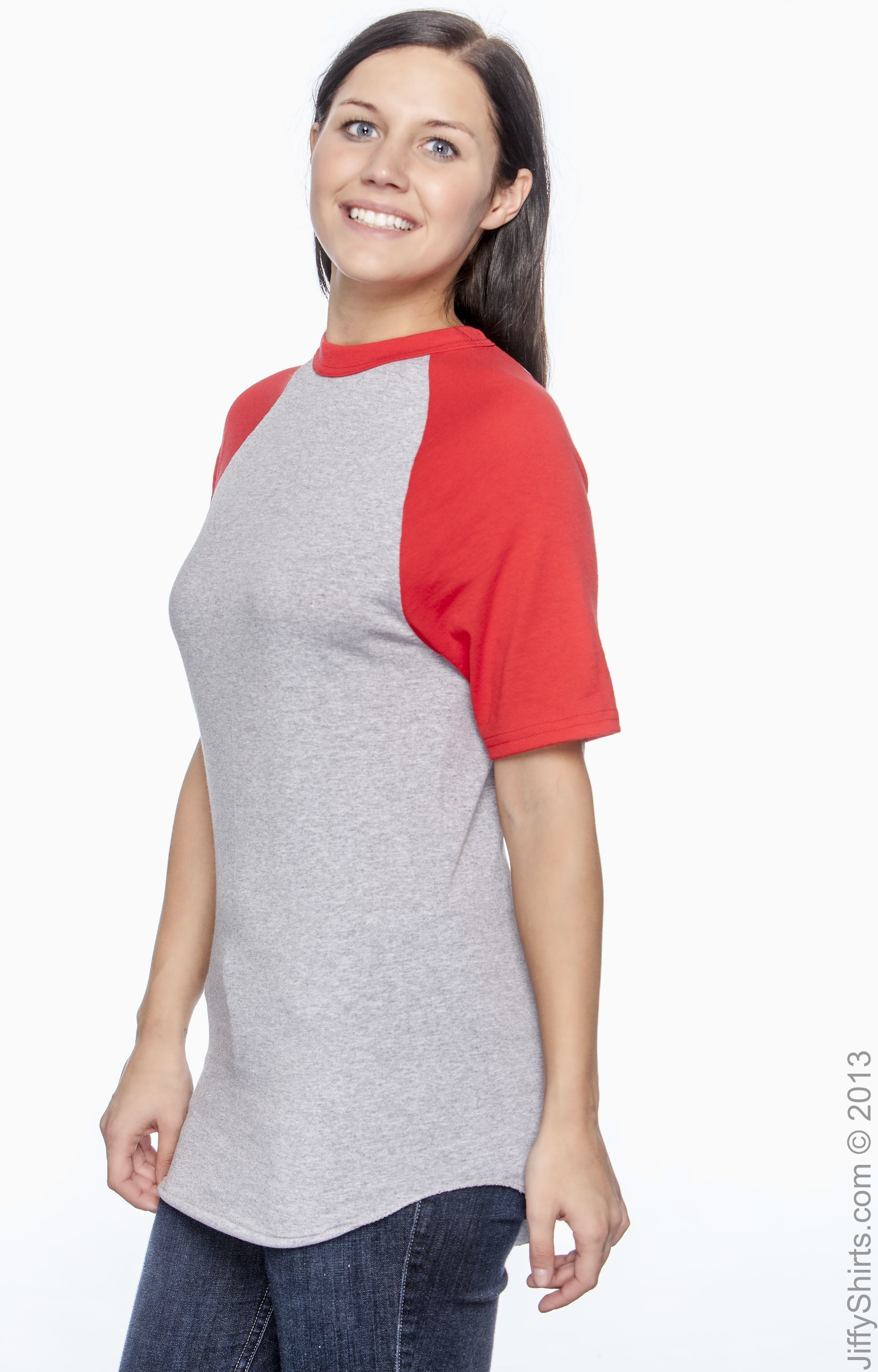 Augusta Sportswear 423 Athletic Heather / Red