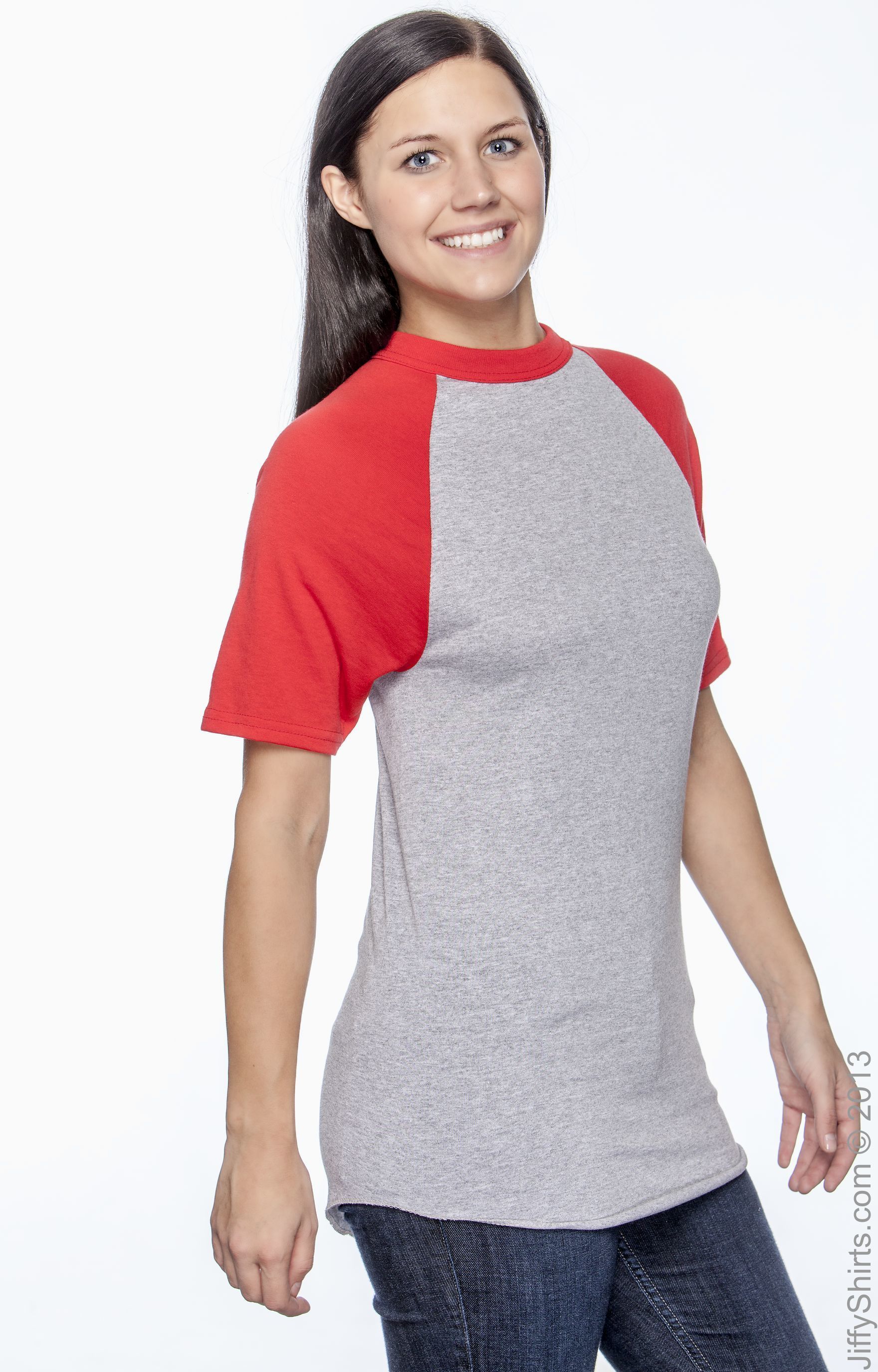 Augusta Sportswear 423 Athletic Heather / Red