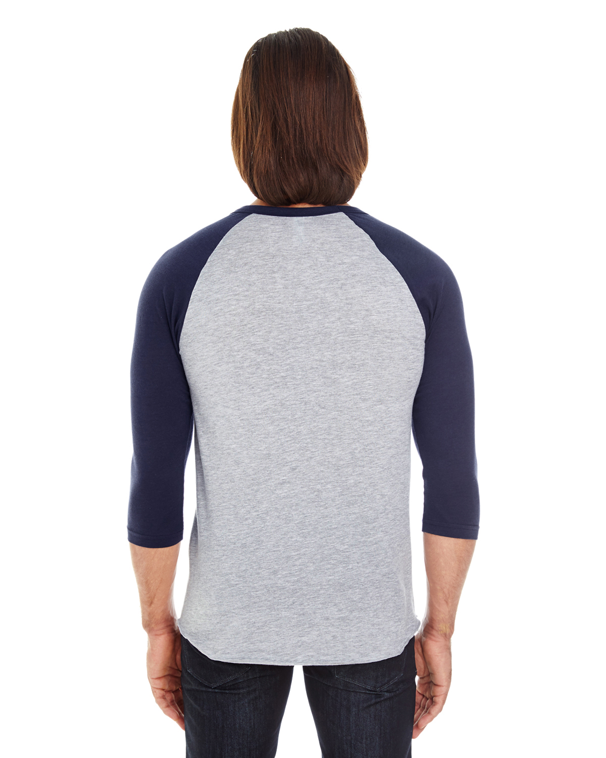 American Apparel BB453W Heather Gray / Navy