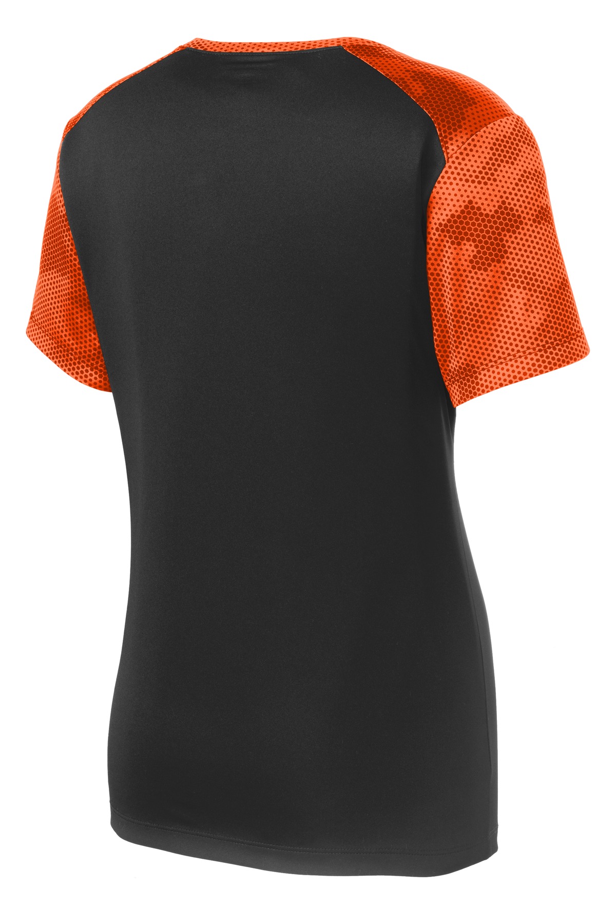 Sport-Tek LST371 Black / Neon Orange