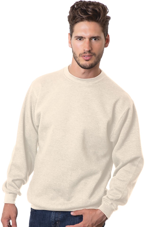 Bayside Unisex 80/20 Heavyweight Crewneck Sweatshirt Ba1102 Cream