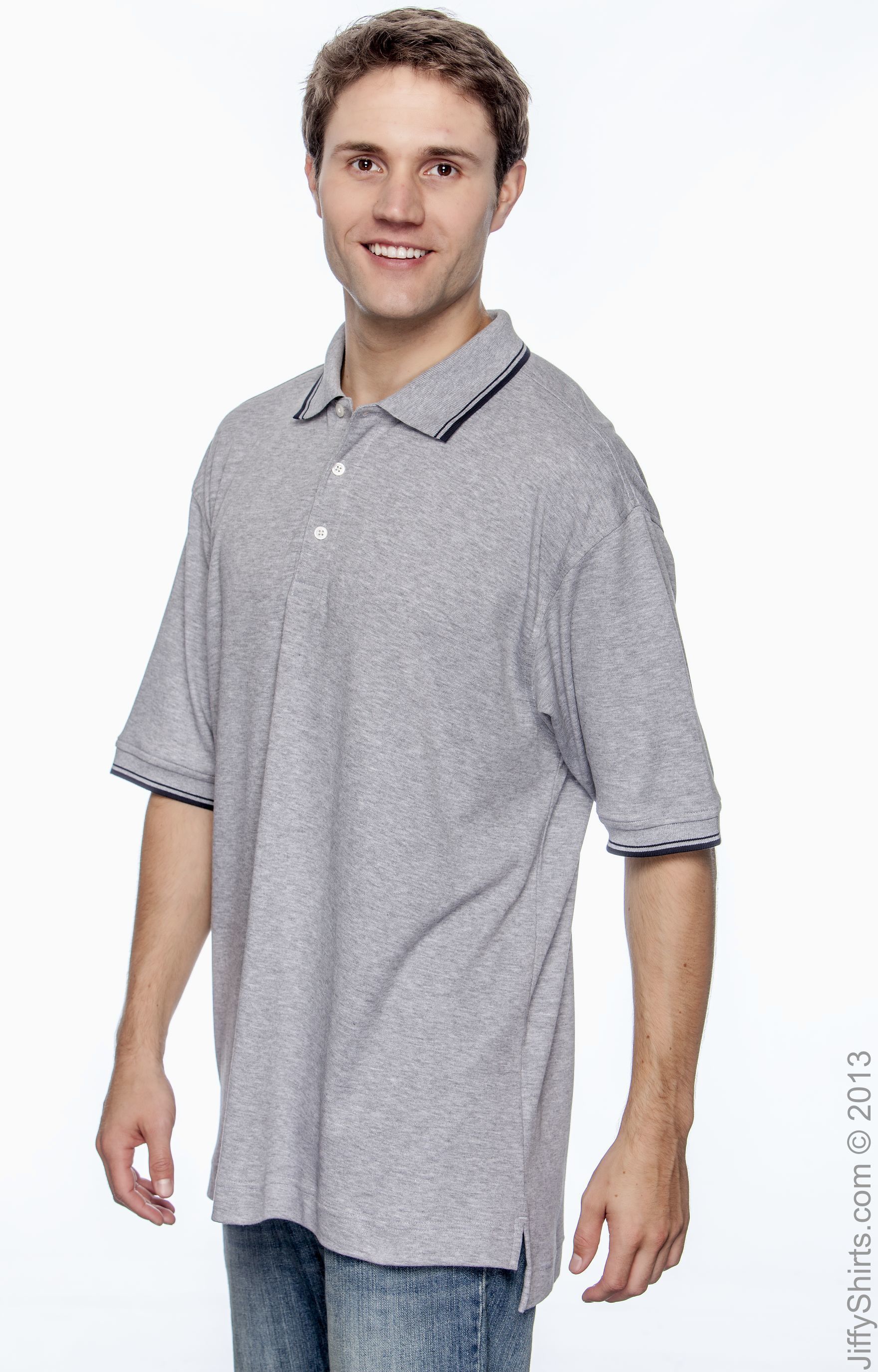 Devon & Jones D140 Gray Heather / Navy