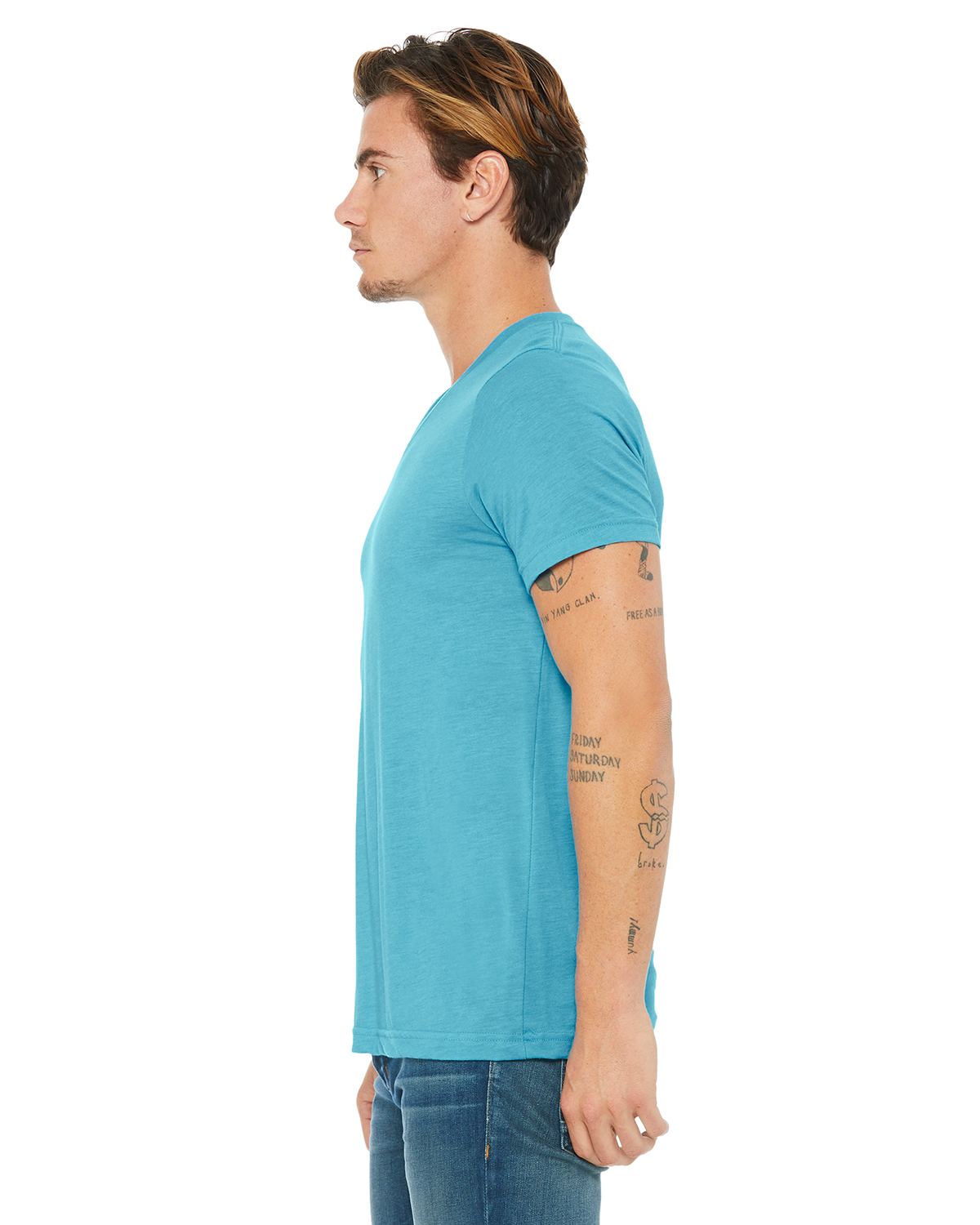 Bella + Canvas 3415C Aqua Triblend