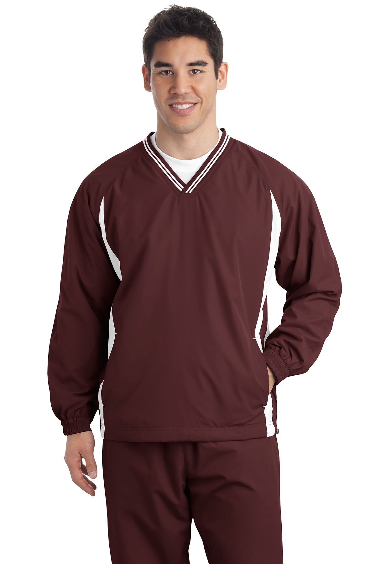 Sport-Tek TJST62 Maroon / White