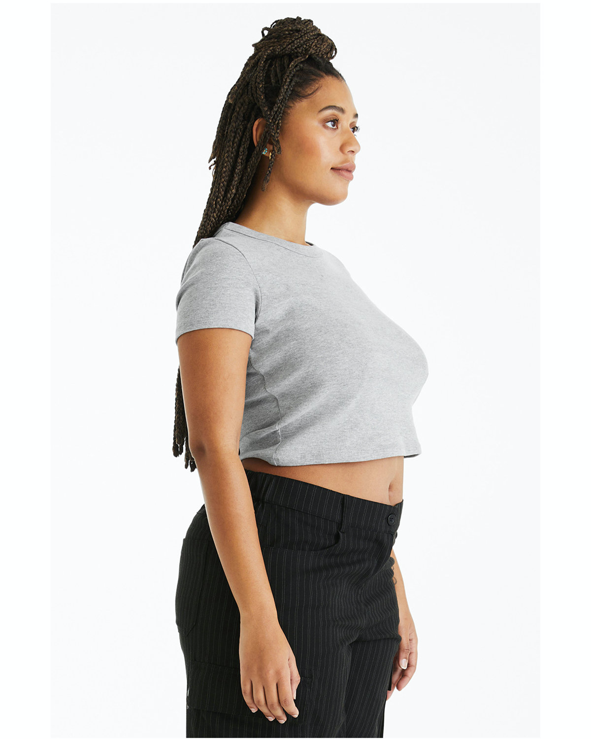 Bella Canvas Women's Micro Ribbed Baby Tee 1010 J2 Heather