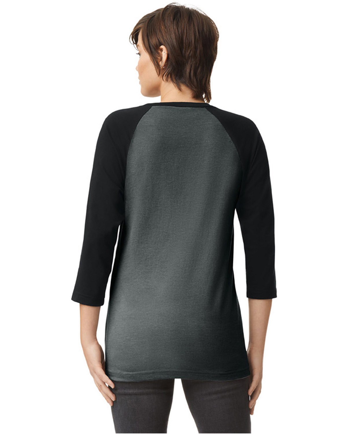 American Apparel 2003CVC Heather Charcoal/Black