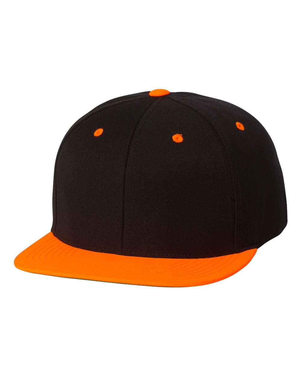 Yupoong 6089 Black / Neon Orange
