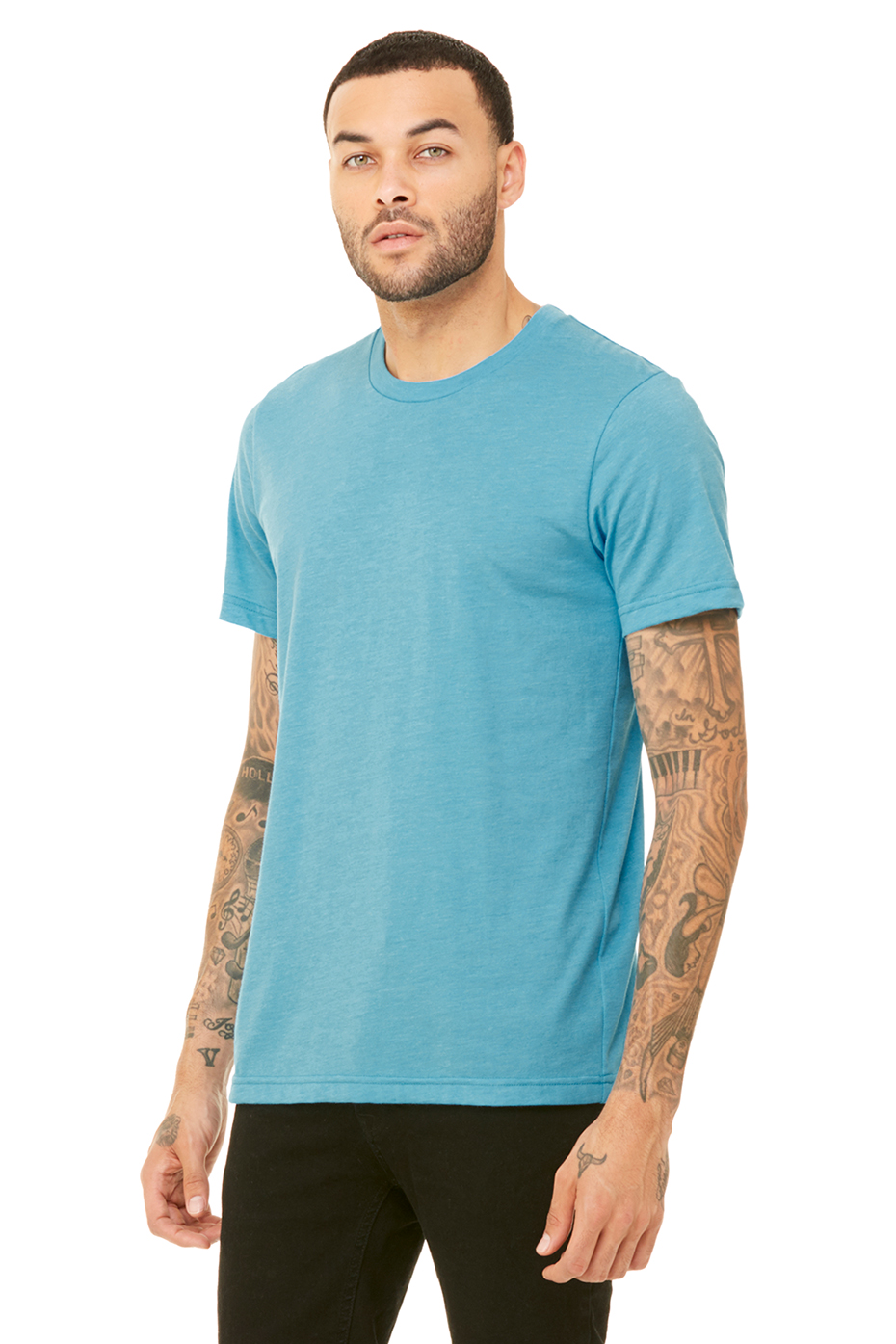 Bella + Canvas 3001C Heather Aqua