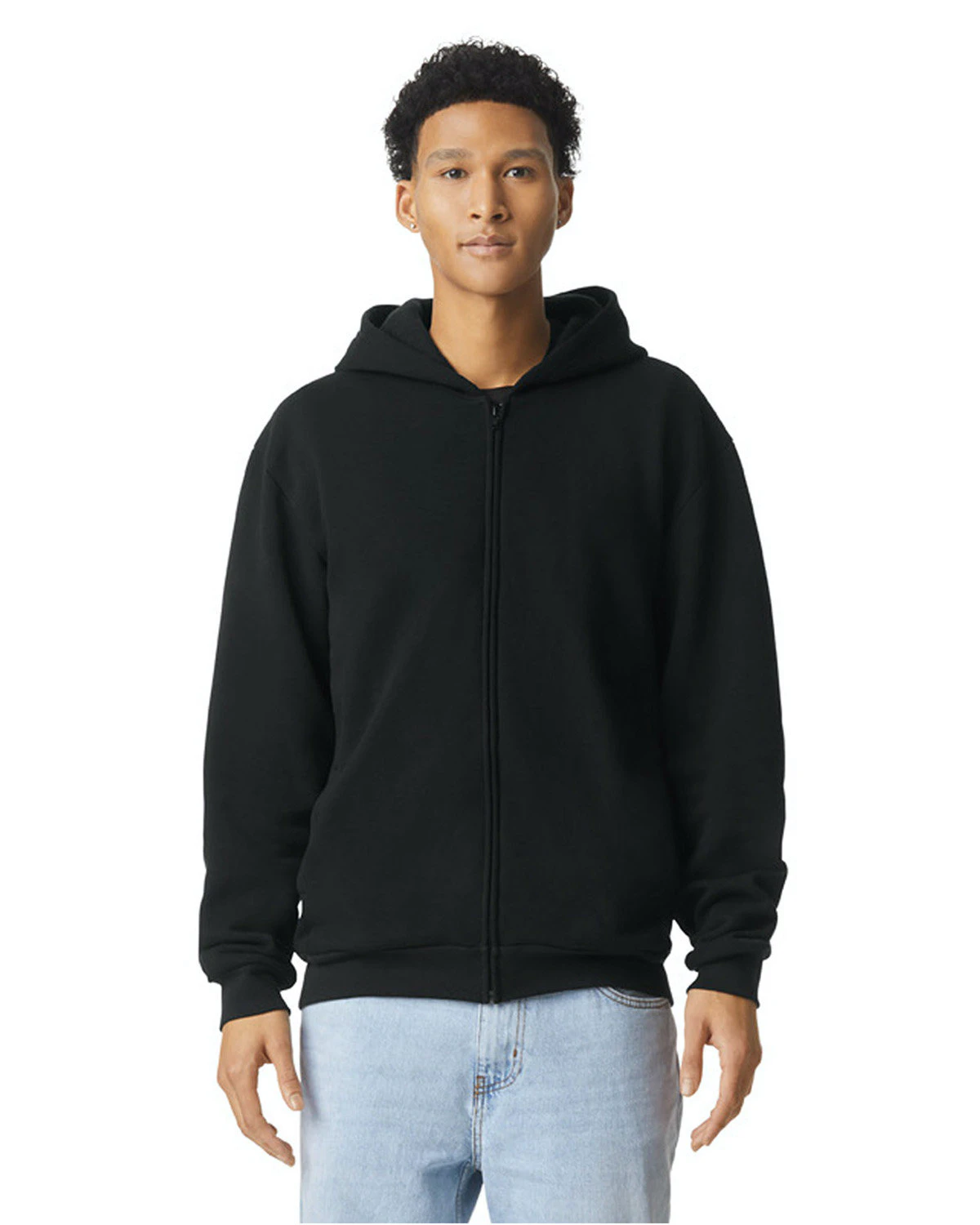 American Apparel Re Flex Fleece Unisex Full Zip Hoodie Rf497 Black