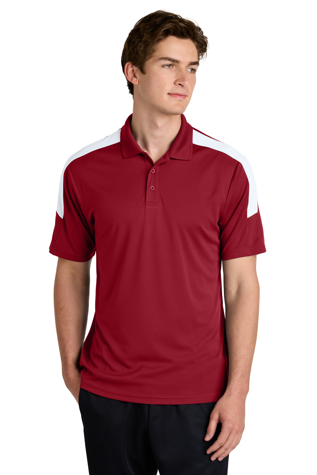 Sport-Tek ST104 Deep Red / White