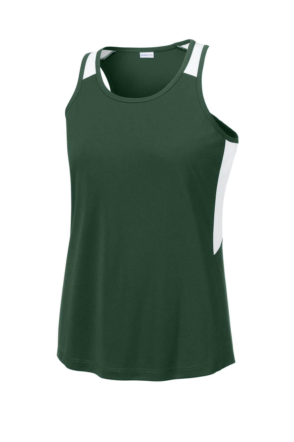 Sport-Tek LST446 Forest Green / White