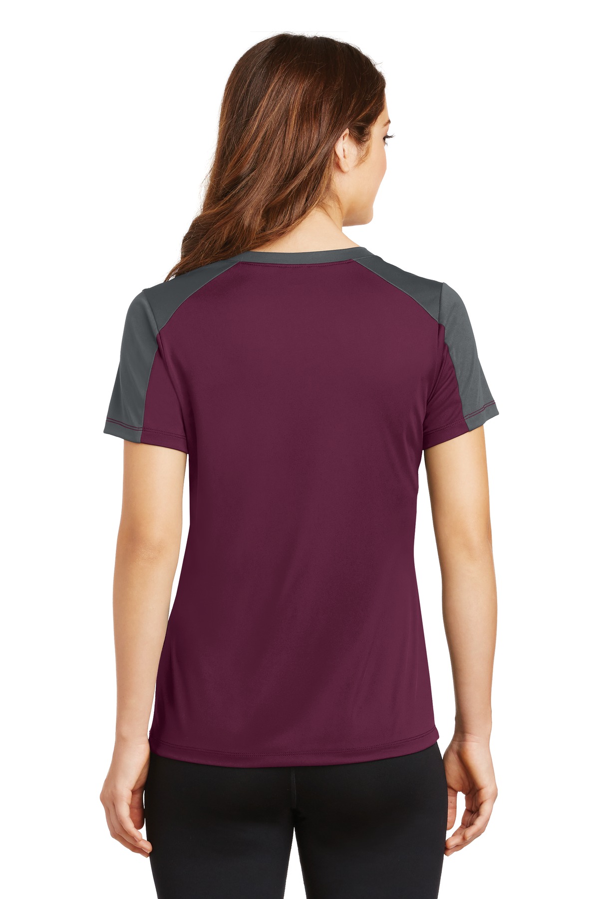 Sport-Tek LST354 Maroon / Iron Gray