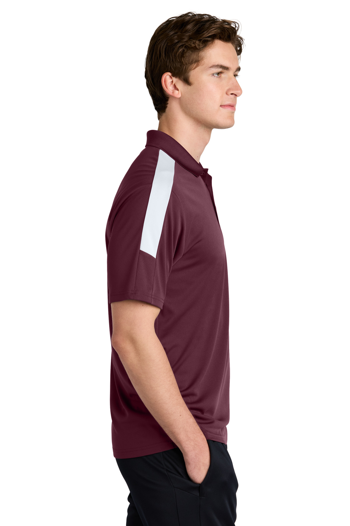 Sport-Tek ST104 Maroon / White