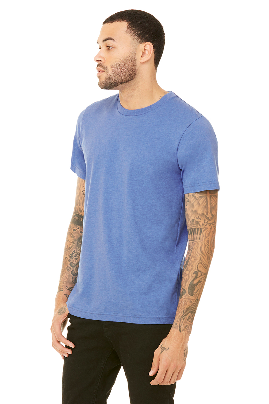 Bella + Canvas 3001C Heather Columbia Blue