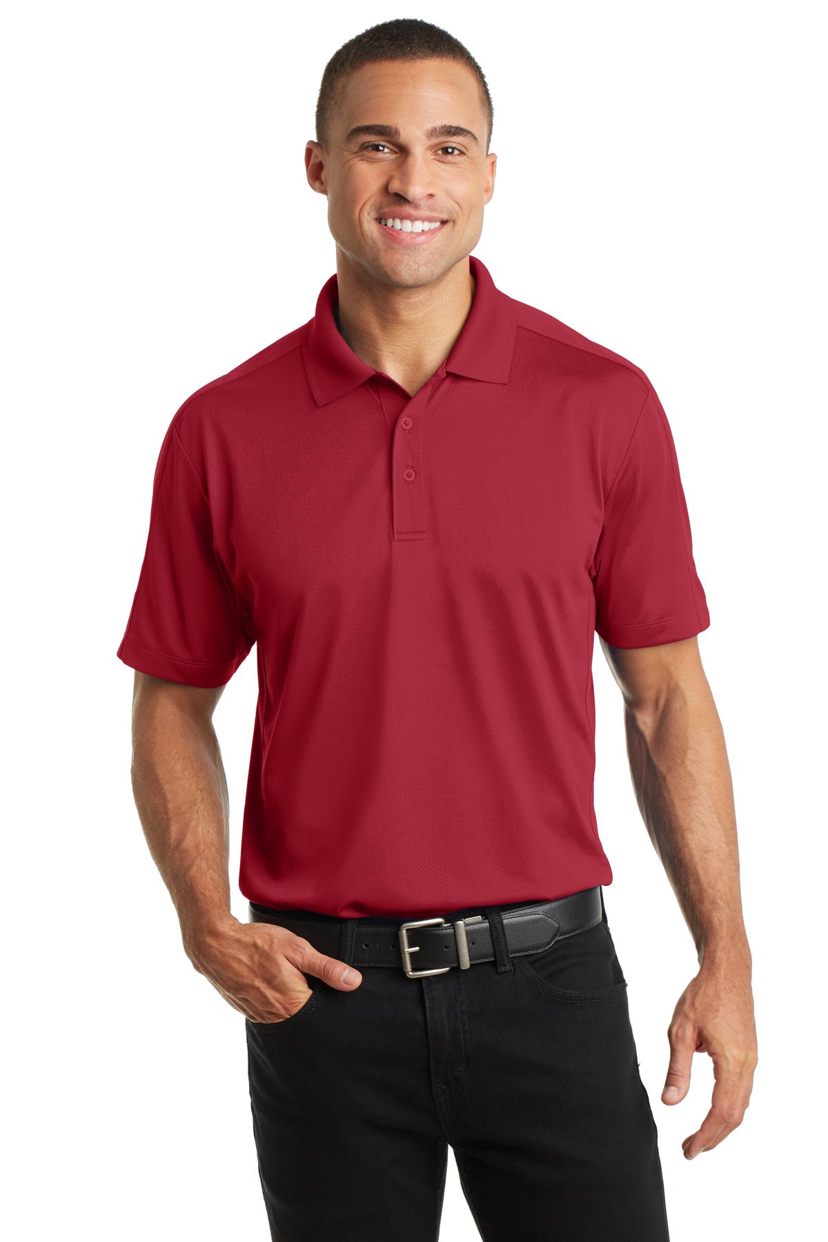 Port Authority Diamond Jacquard Polo K569 Black | Jiffy
