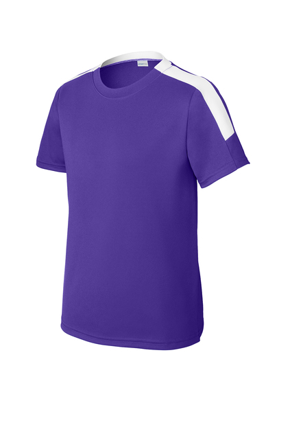 Sport-Tek YST100 Purple/White