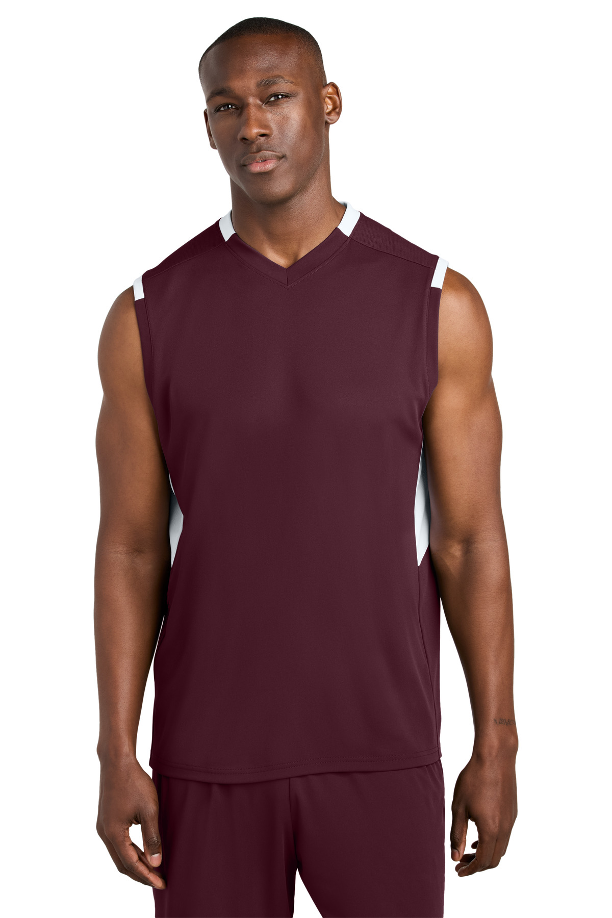 Sport-Tek ST441 Maroon/ White
