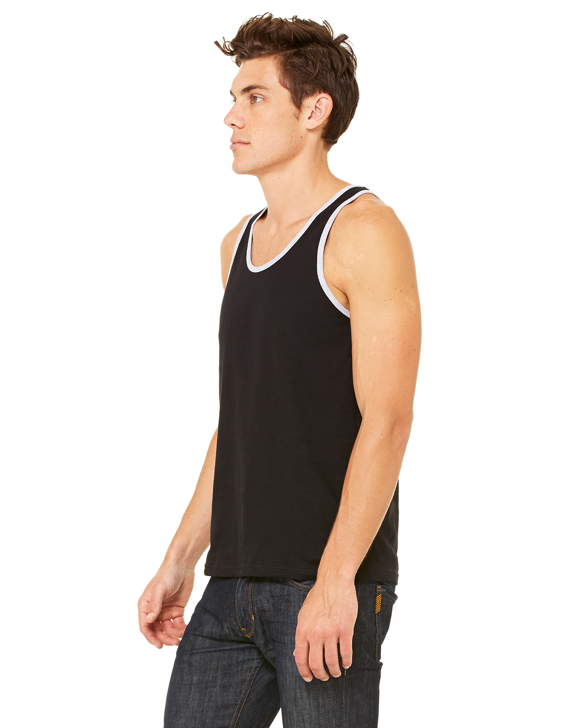 Bella + Canvas 3480 Black / Heather Athletic