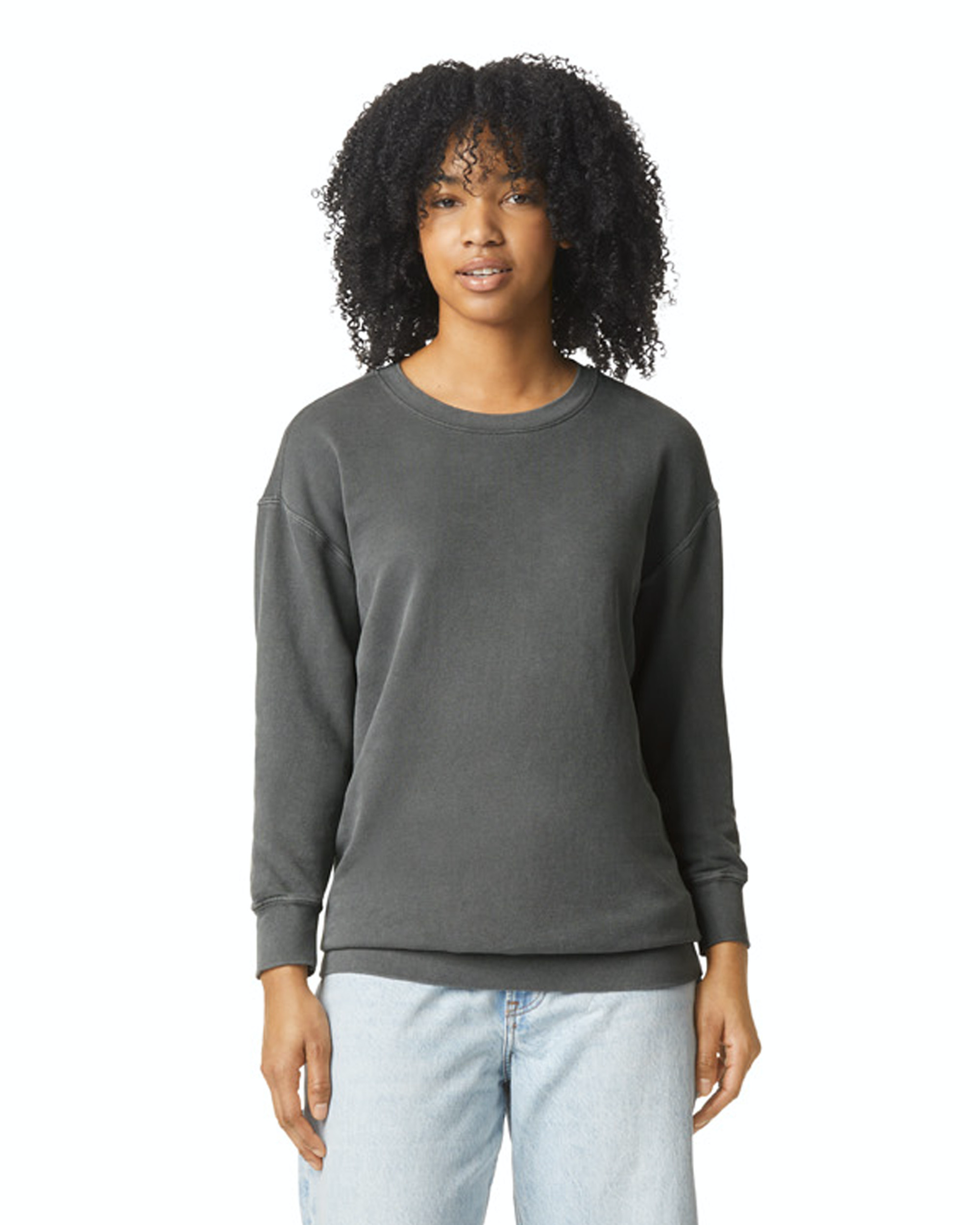 Comfort Colors Unisex Lighweight Cotton Crewneck Sweatshirt 1466 Cc Pepper  | Jiffy