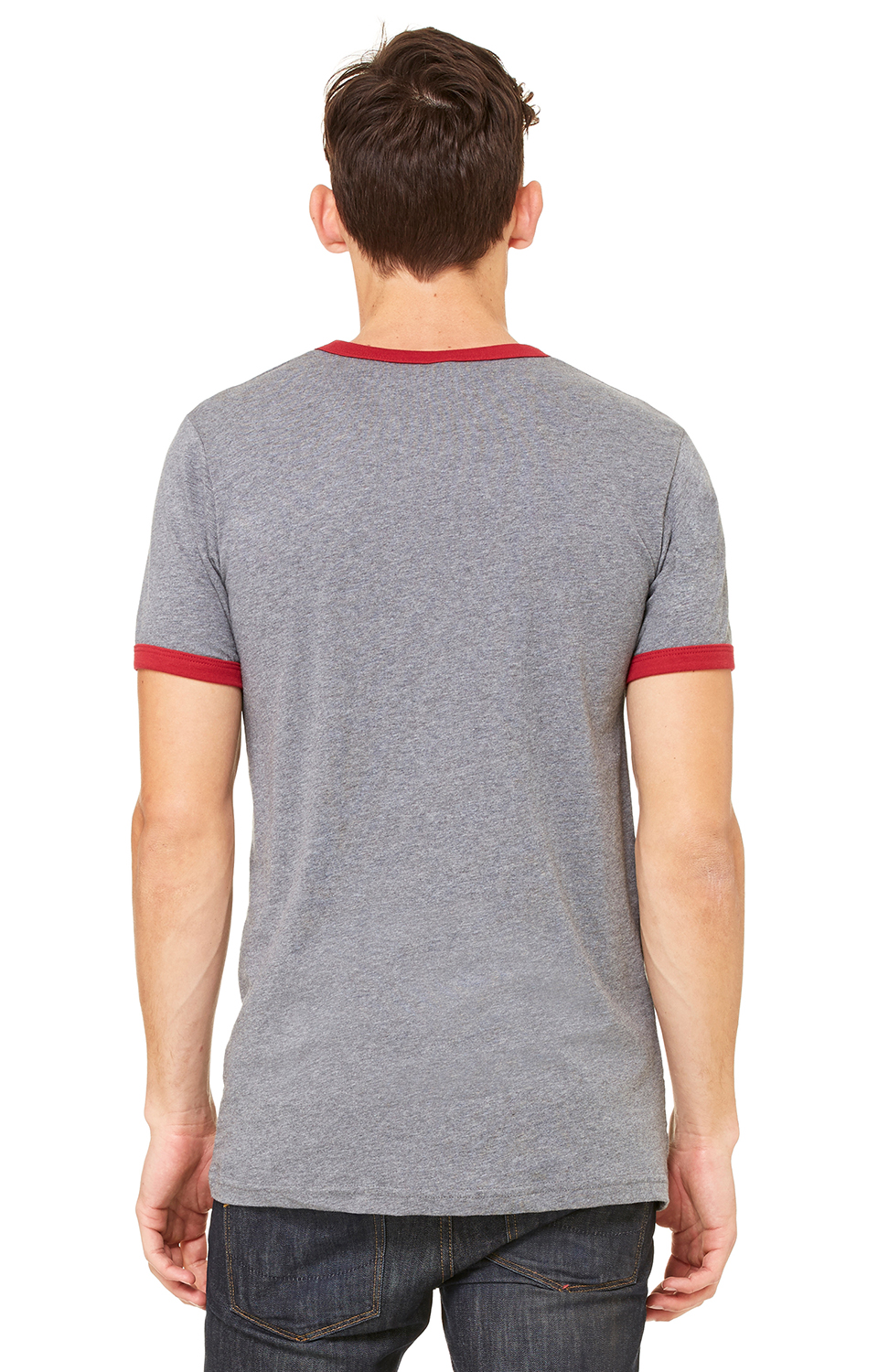 Bella + Canvas 3055C Heather Deep / Cardinal