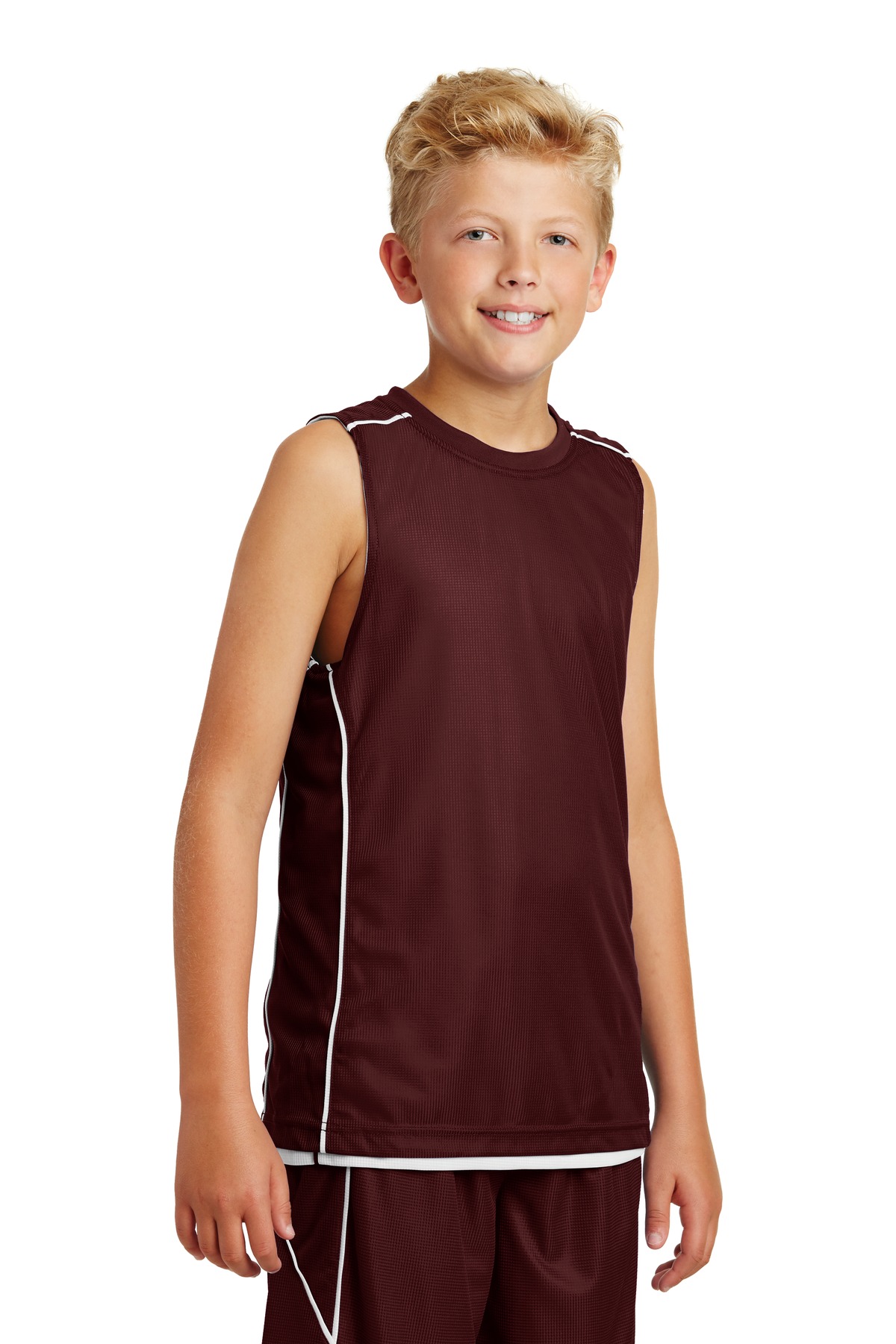 Sport-Tek YT555 Maroon / White